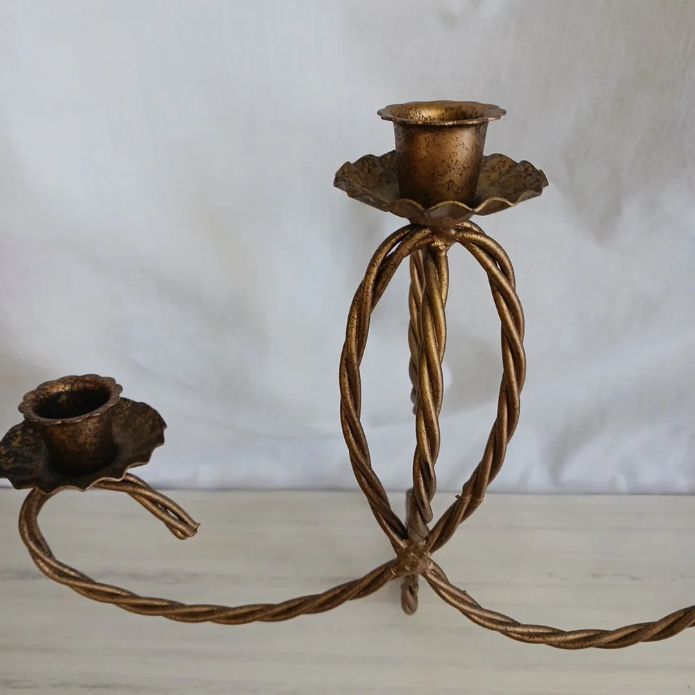 Vantage Hollywood Regency Brass 5 Tier Wall Candelabra